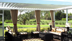 Pérgola de aluminio de Gazebo de techo retráctil impermeable ajustable con persianas ajustables