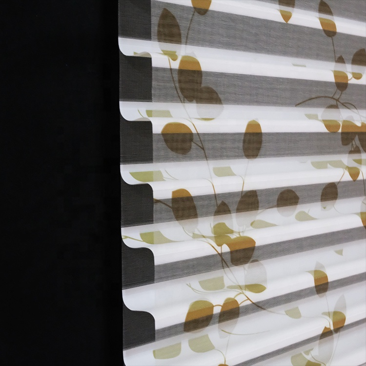 Persiana Shangri-la transparente con filtro de luz con cenefa