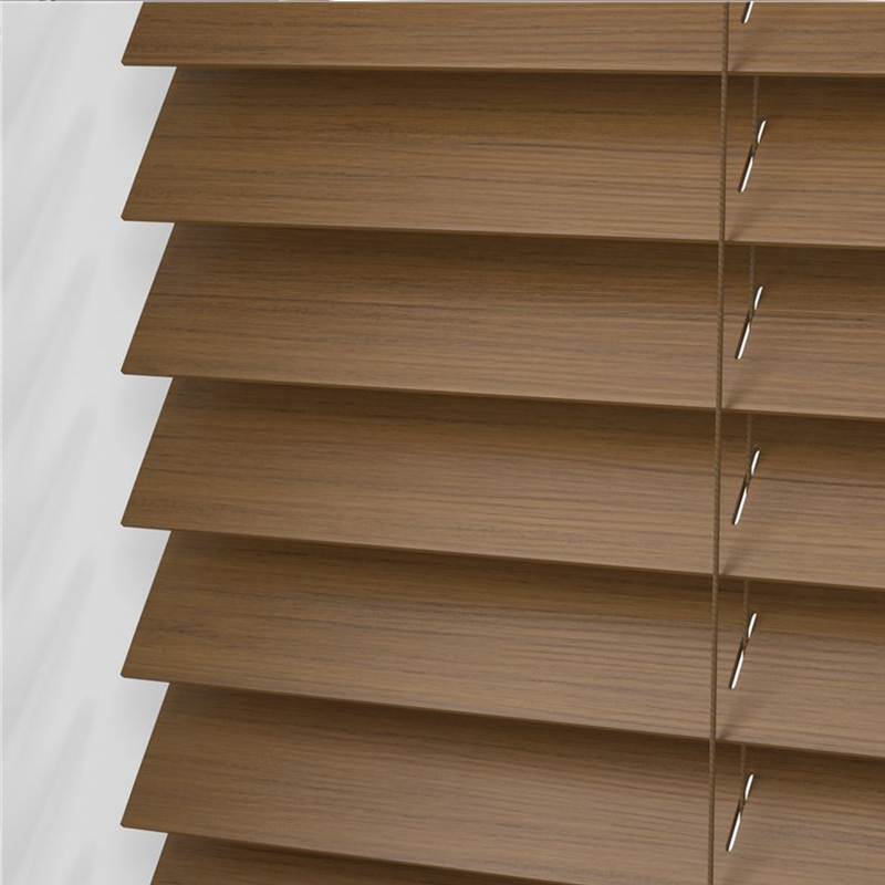  Persianas venecianas de madera real, ventana de efecto de grano  de madera, persiana veneciana de filtrado de luz, cortinas de privacidad de  fácil ajuste, persianas de cierre giratorio (43 x 79