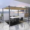 Toldo de sombra de pérgola de aluminio retráctil para exteriores para patio trasero