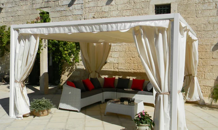 Kits de sistema de techo de persiana impermeable Pérgola de aluminio independiente al aire libre